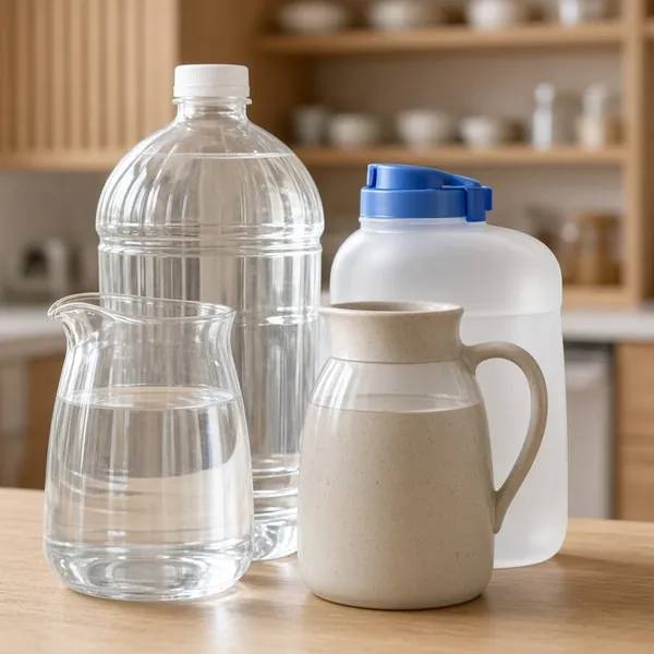 Bình nước và ca đựng nước cho gia đình