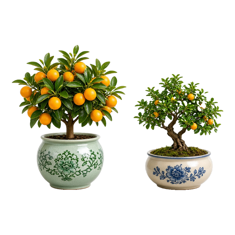 Chậu và cây cảnh Tết