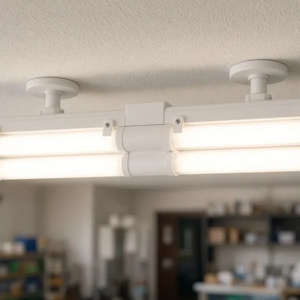 Đèn LED tuýp đôi chiếu sáng rộng cho văn phòng, nhà xưởng