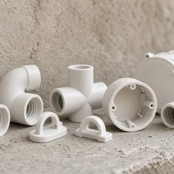 Phụ Kiện Ống Luồn Dây Điện PVC Cho Hệ Thống Điện