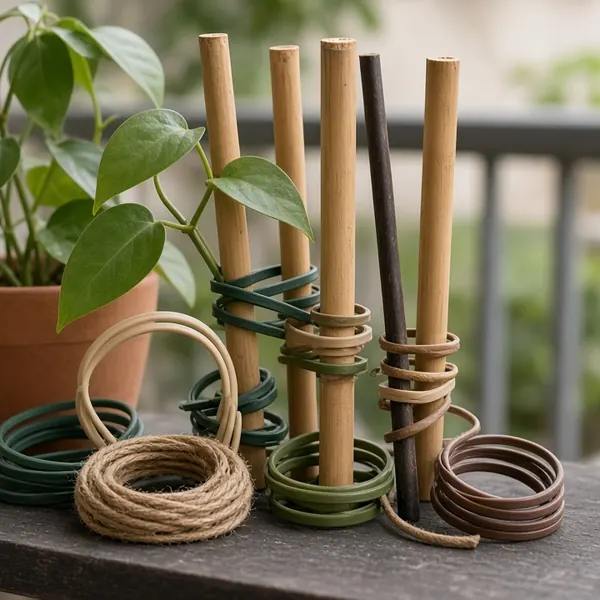 Vật tư buộc và cố định cây trong quá trình chăm sóc