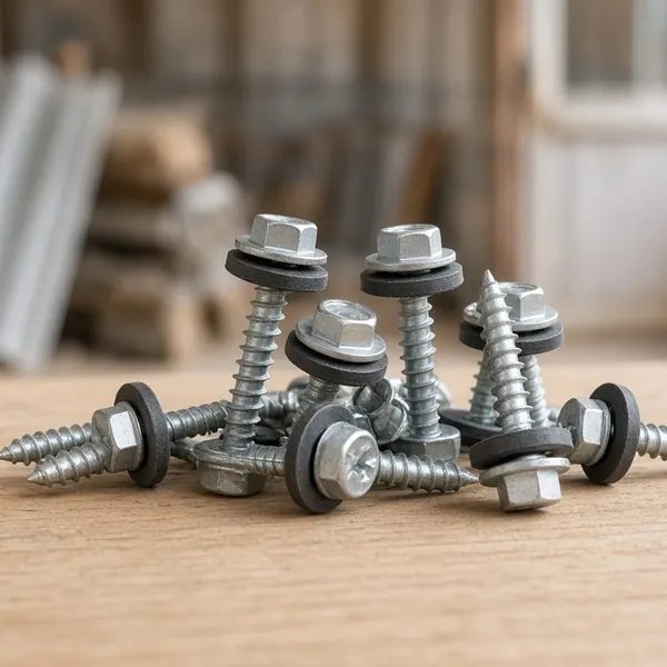 Vít bắn tôn đầu lục giác, có long đền cao su chống dột