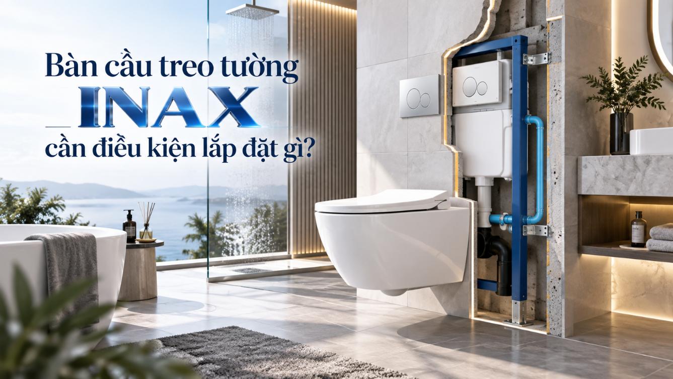 Bàn cầu treo tường INAX cần điều kiện lắp đặt gì?