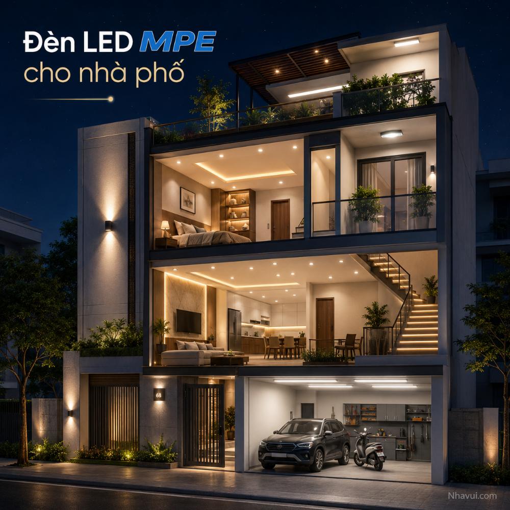 Các loại đèn LED MPE thông dụng dành cho nhà phố