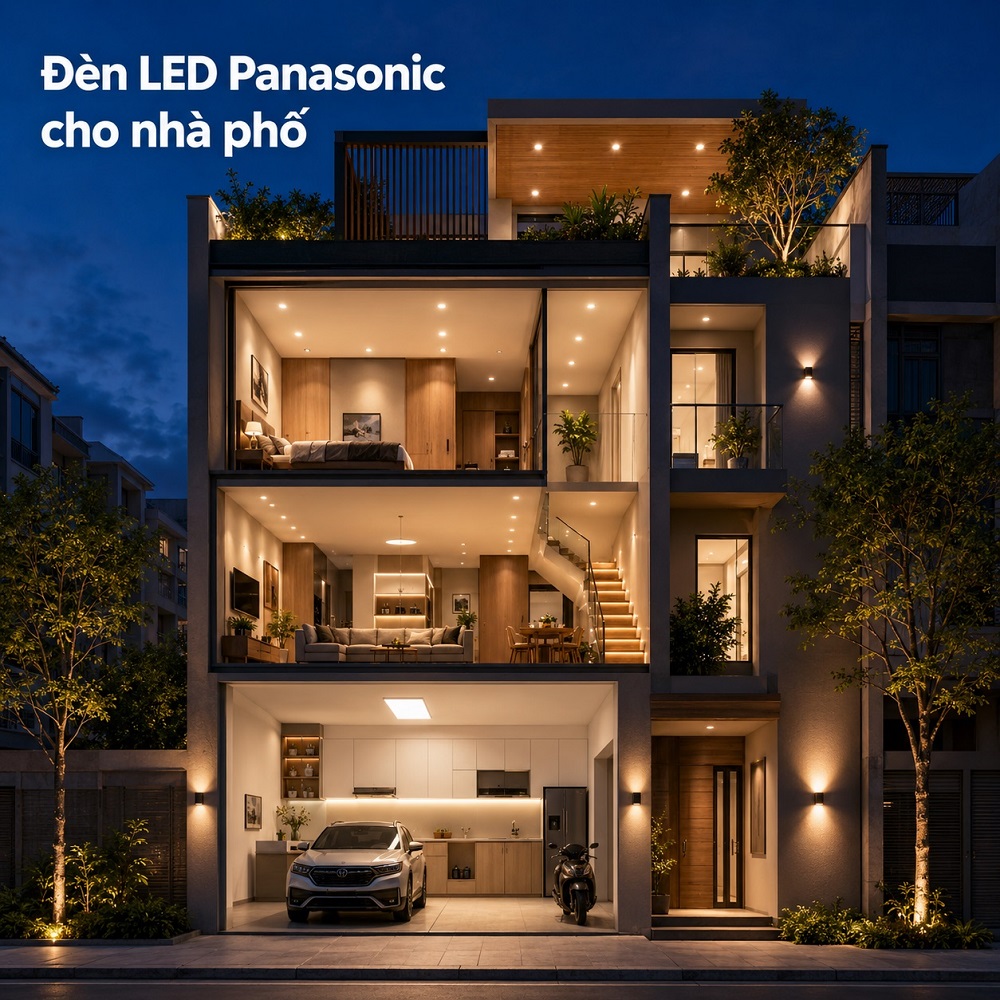 Các loại đèn LED Panasonic thông dụng dành cho nhà phố