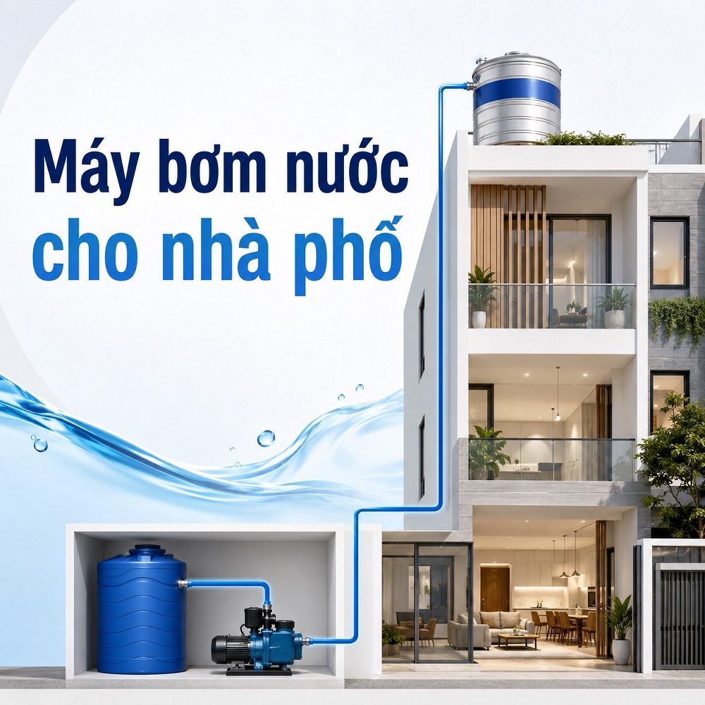 Các loại máy bơm nước thông dụng cho nhà phố