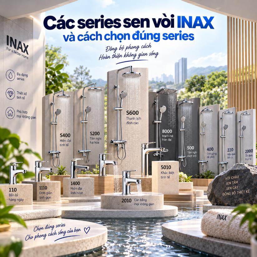 Các series sen vòi INAX và cách chọn đúng series