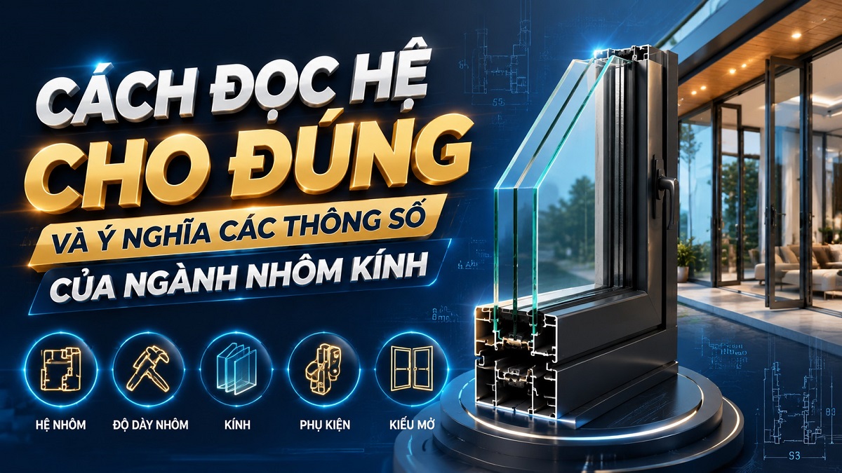 Cách đọc hệ nhôm kính và ý nghĩa các thông số trong ngành nhôm kính