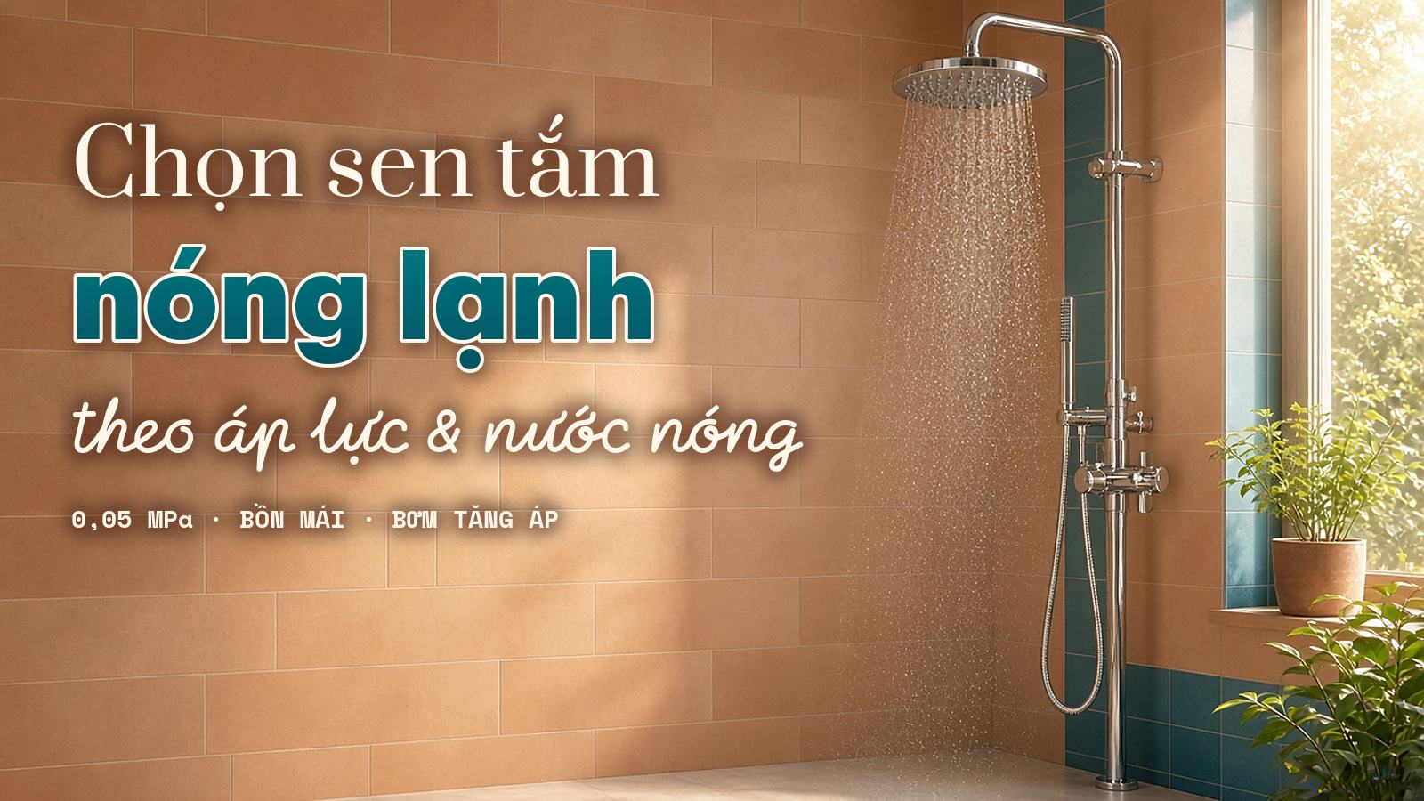 Chọn sen tắm nóng lạnh theo điều kiện cấp nước