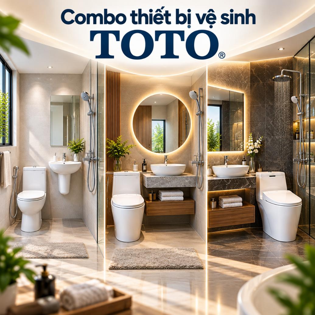 Combo thiết bị vệ sinh TOTO cho nhà phố – Tiêu chuẩn, Khuyên dùng & Cao cấp