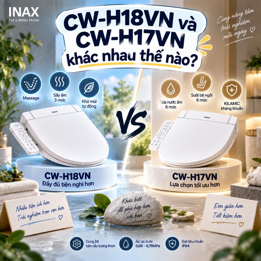 CW-H18VN và CW-H17VN khác nhau thế nào?