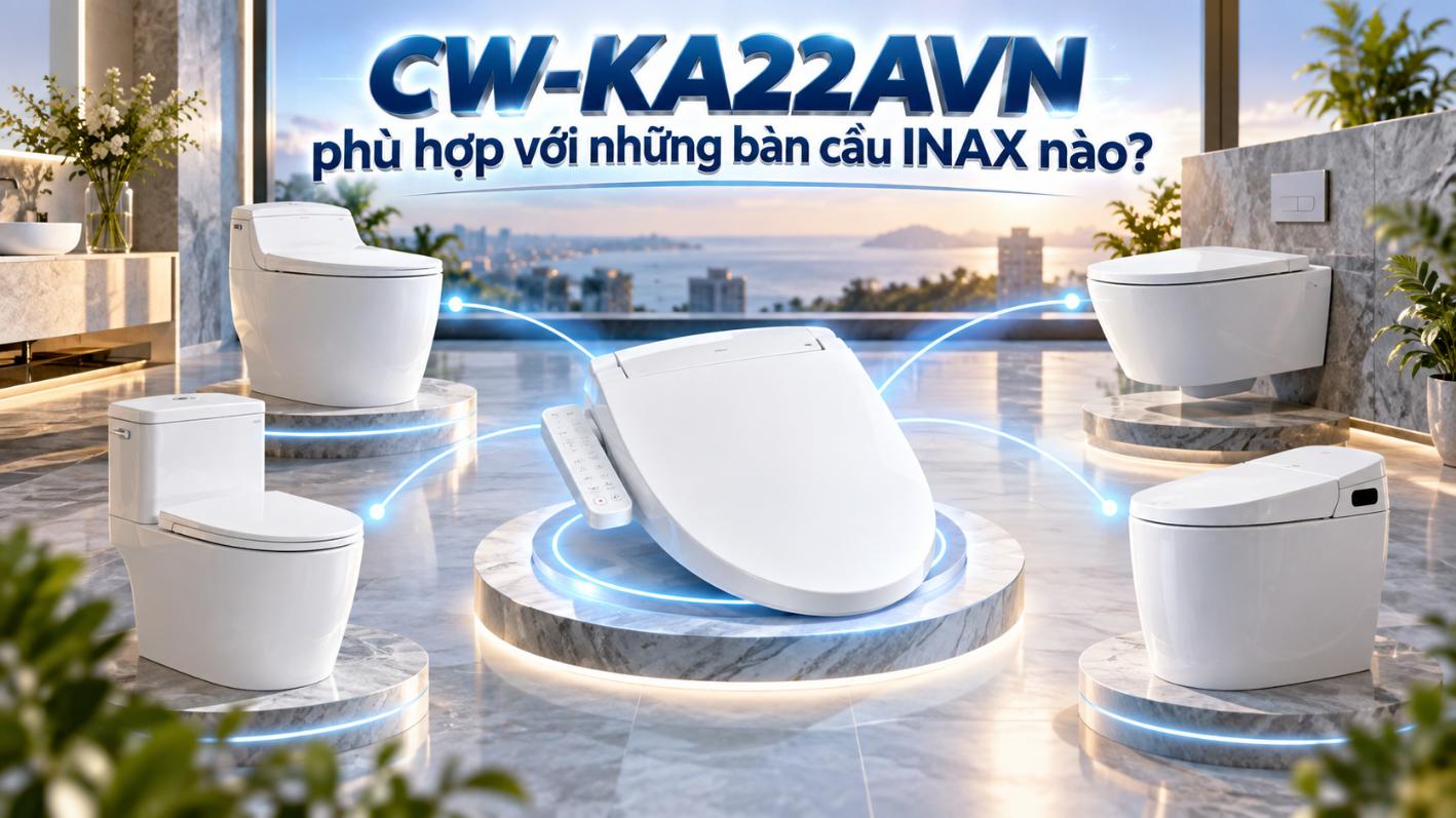 CW-KA22AVN phù hợp với những bàn cầu INAX nào?