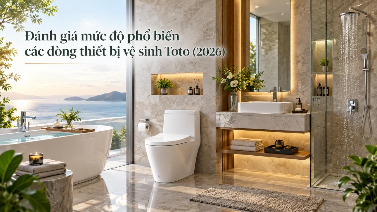 Đánh giá các dòng thiết bị vệ sinh TOTO phổ biến năm 2026