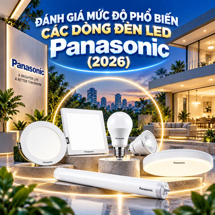 Đánh giá mức độ phổ biến các dòng đèn LED Panasonic (2026)