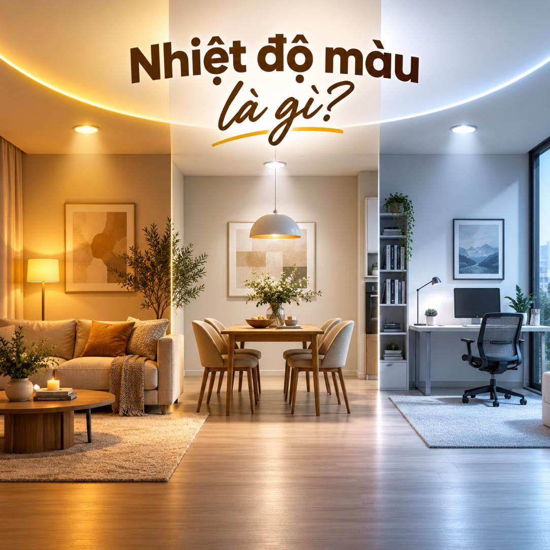 Nhiệt độ màu là gì? Cách chọn ánh sáng vàng, trung tính và trắng
