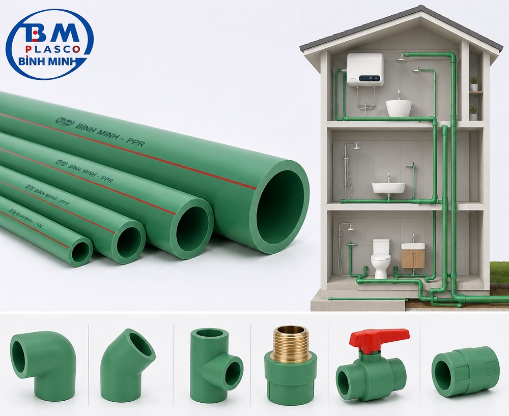 Ống chịu nhiệt PPR Bình Minh cho nhà phố và công dụng phổ biến