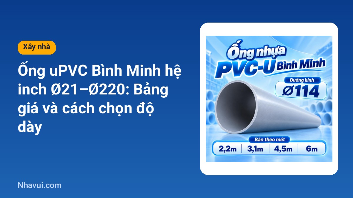 Ống nhựa uPVC Bình Minh hệ inch