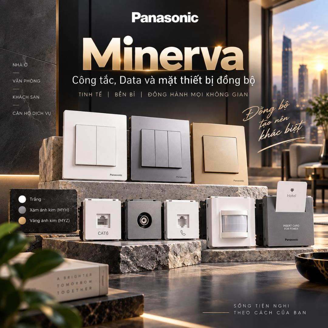 Panasonic Minerva: Công tắc, Data và mặt thiết bị đồng bộ