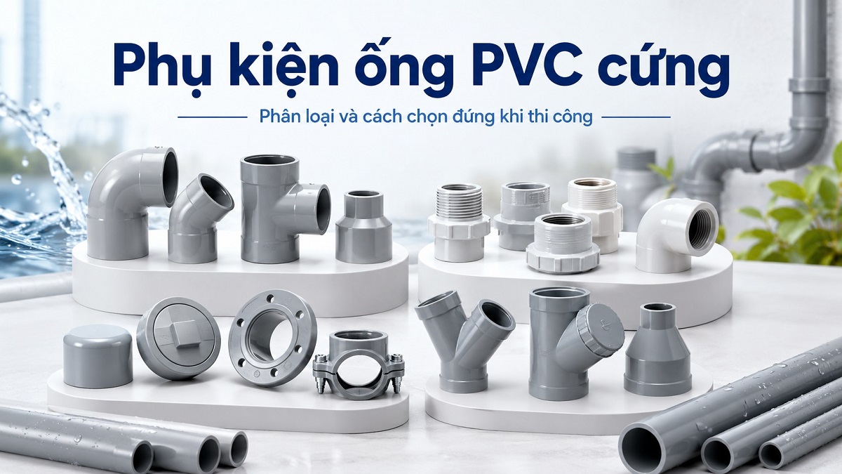 Phụ kiện ống PVC cứng: Phân loại và cách chọn đúng khi thi công