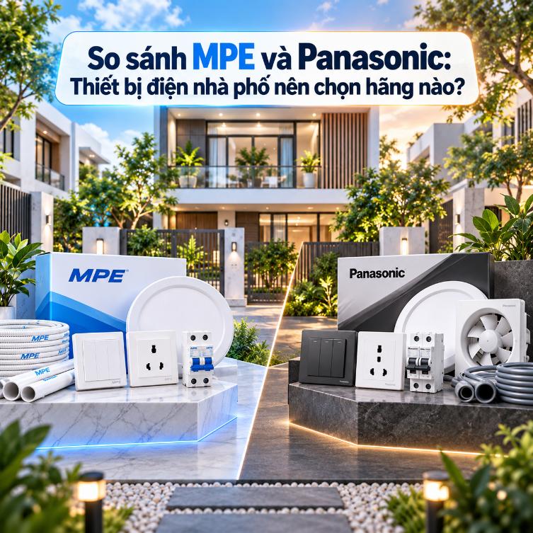 So sánh MPE và Panasonic: Thiết bị điện nhà phố