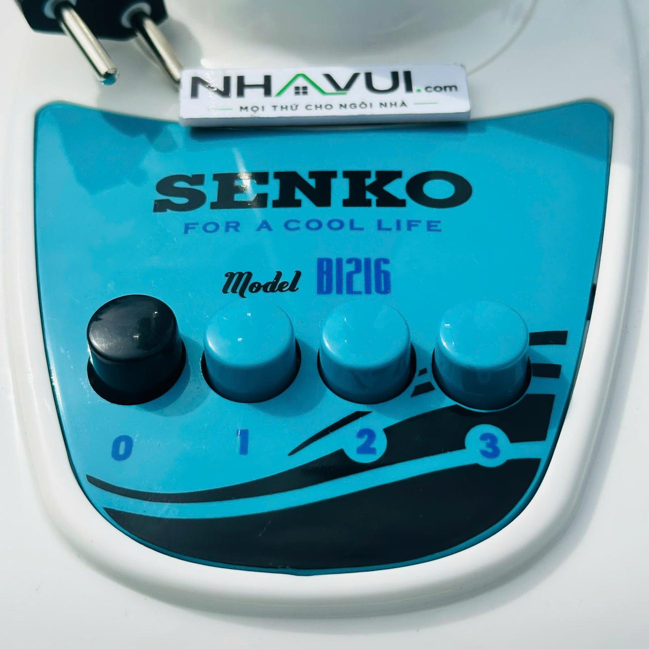 Quạt bàn Senko B1216 40W 3 cánh màu Cốm, Môn, Xám, Xanh ngọc, Kem nâu