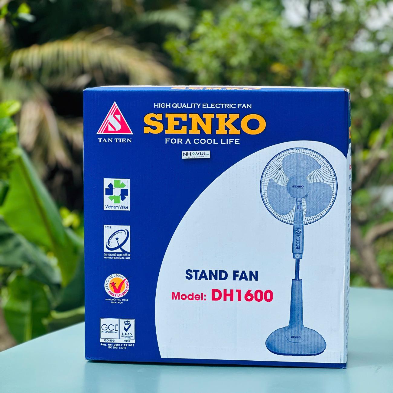Quạt đứng có hẹn giờ Senko DH1600 3 cánh 16 inch