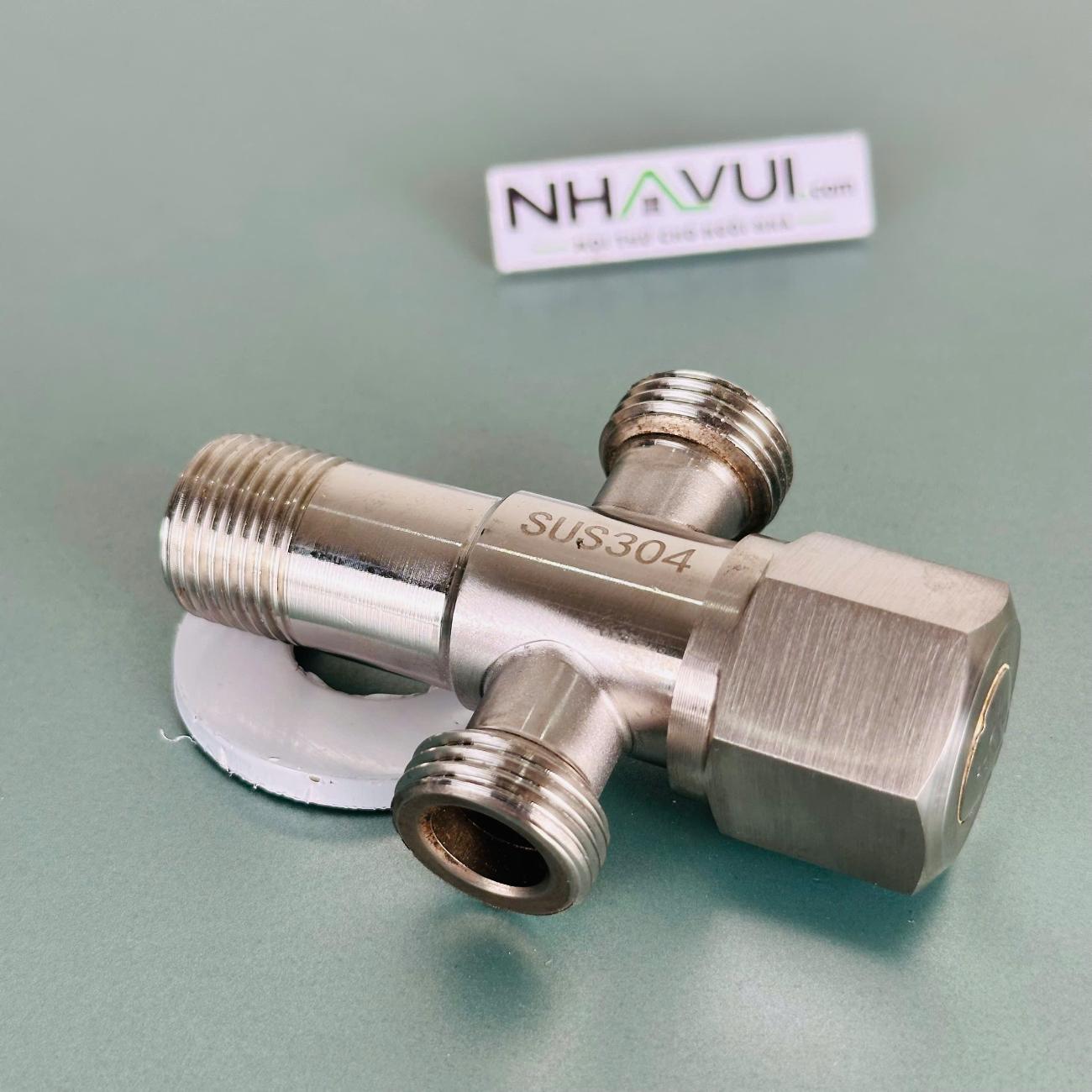 Van T Luco Ø21mm inox 304 – dùng chia đường cấp nước