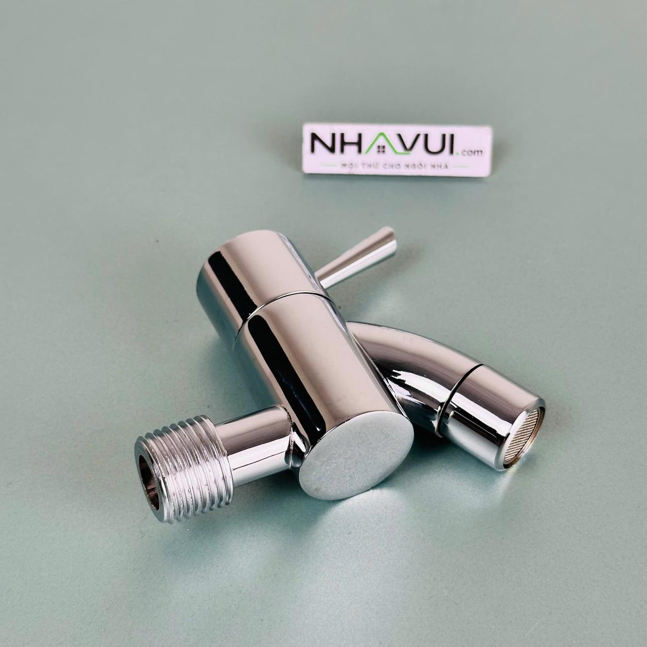 Vòi hồ đồng thau mạ chrome Luco – dùng cấp và xả nước lạnh
