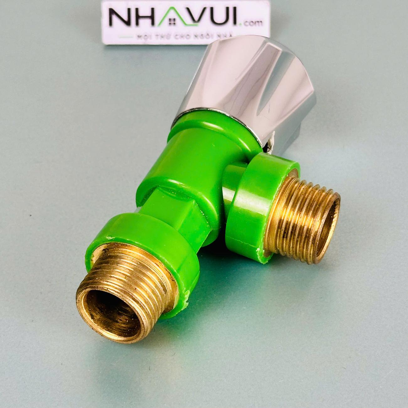 Van góc đôi 2 đầu ren ngoài – dùng khóa và điều khiển đường cấp nước