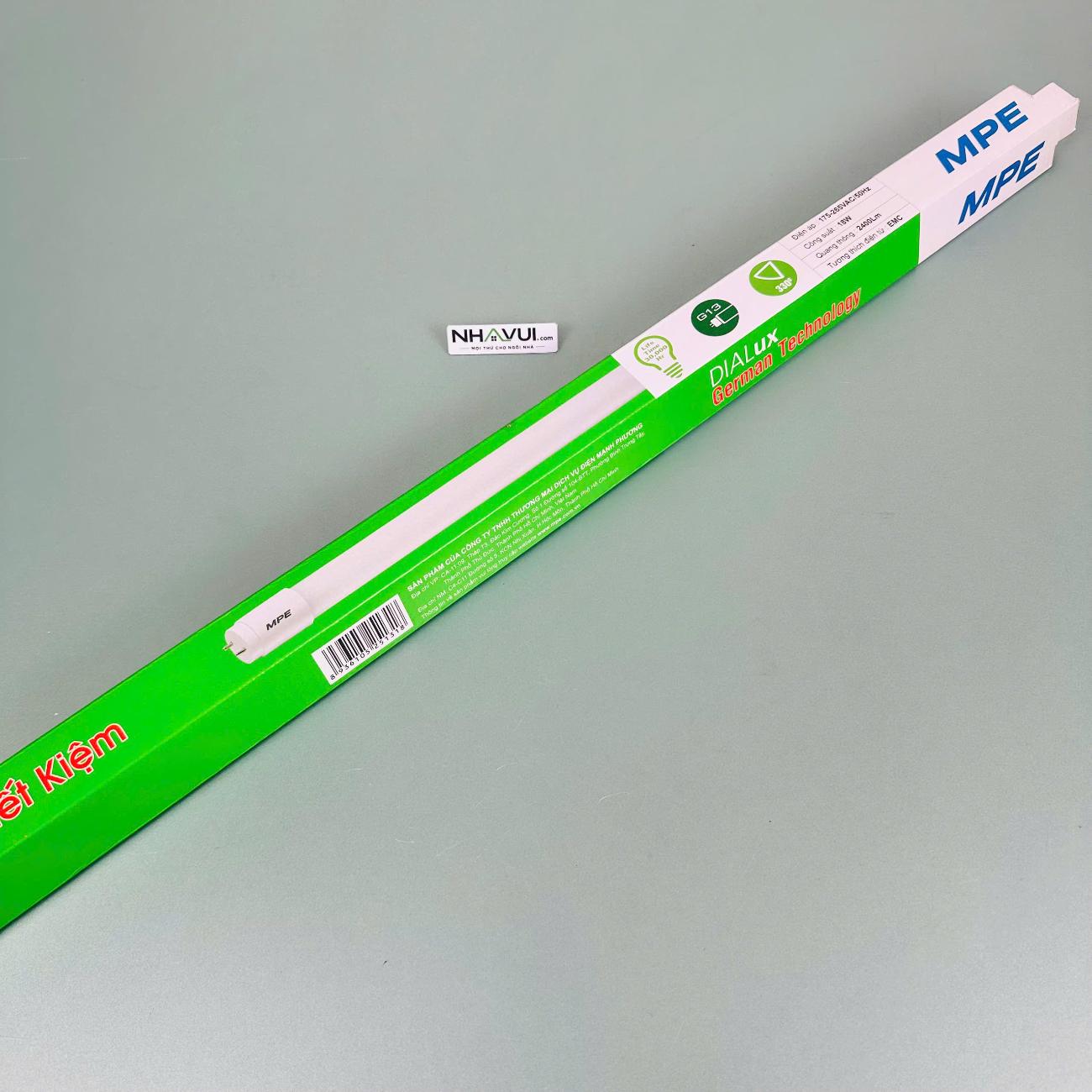 Đèn LED Tube thủy tinh MPE GT8-60 9W 0.6m 1200Lm