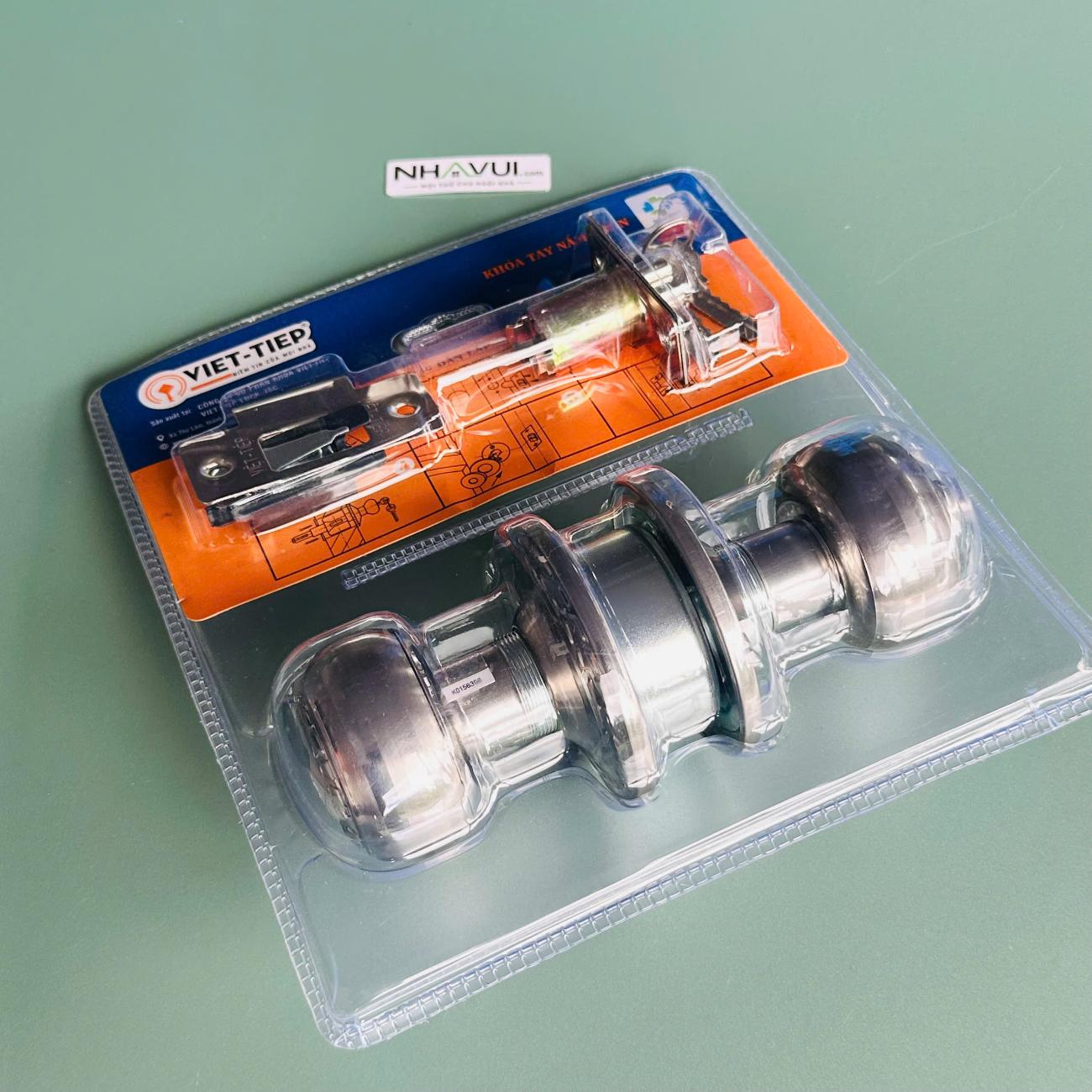 Khóa tay nắm tròn inox Việt Tiệp 04206