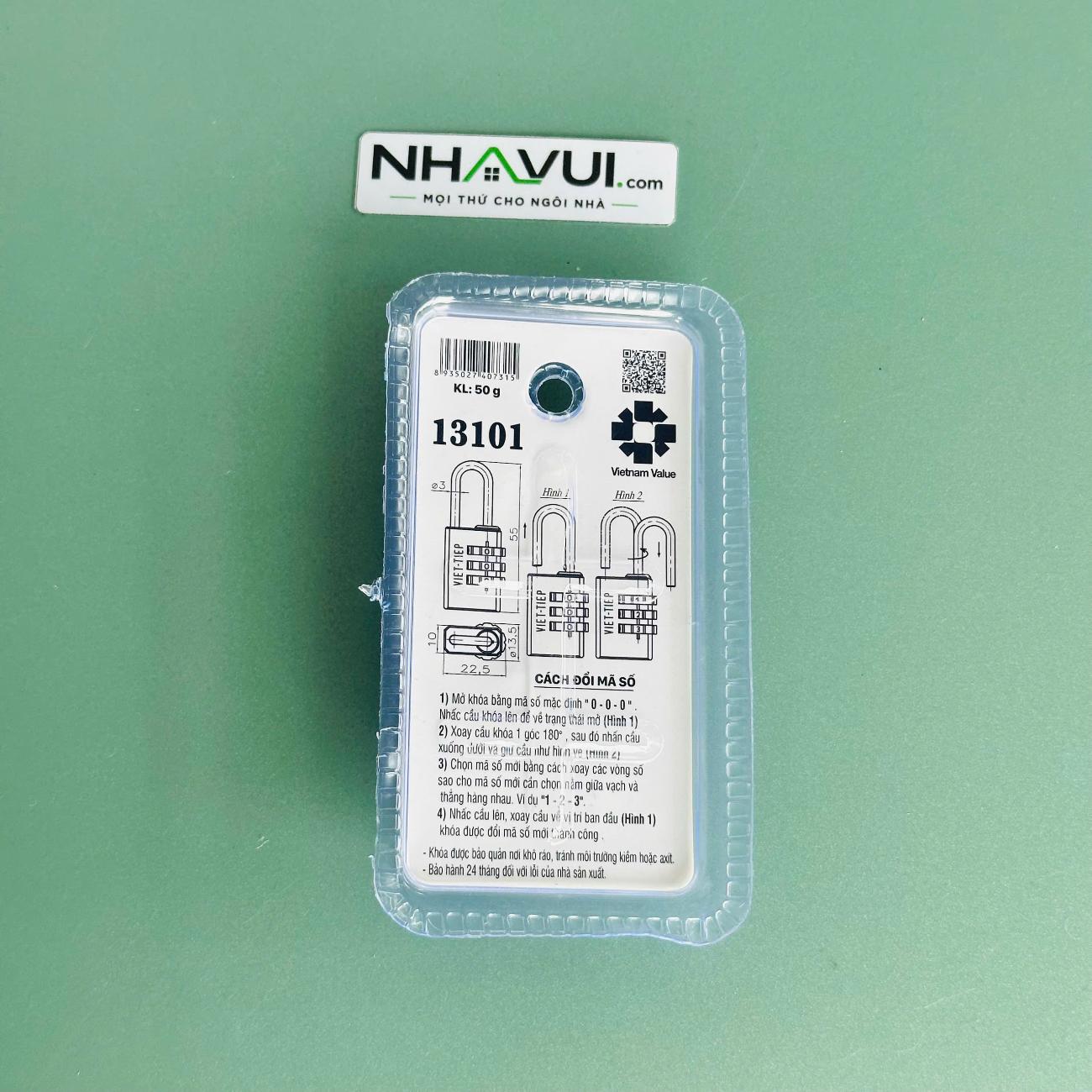 Khóa treo số xoay Việt Tiệp 13101