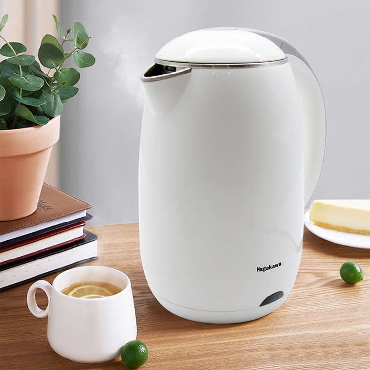 Ấm siêu tốc 2 lớp Nagakawa NAG0314 1.8 lít, ruột inox, tự ngắt