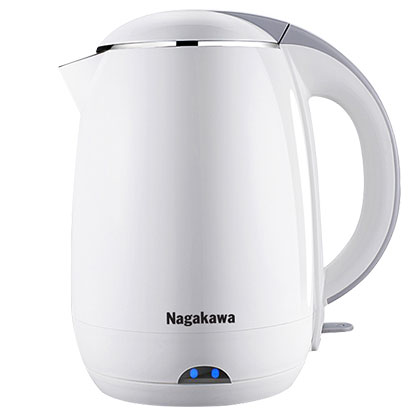 Ấm siêu tốc 2 lớp Nagakawa NAG0314 1.8 lít, ruột inox, tự ngắt