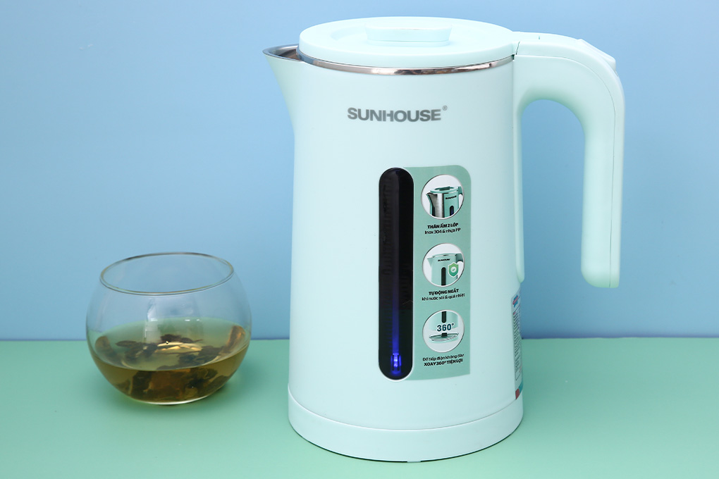 Ấm siêu tốc inox Sunhouse SHD1351 1,8 lít