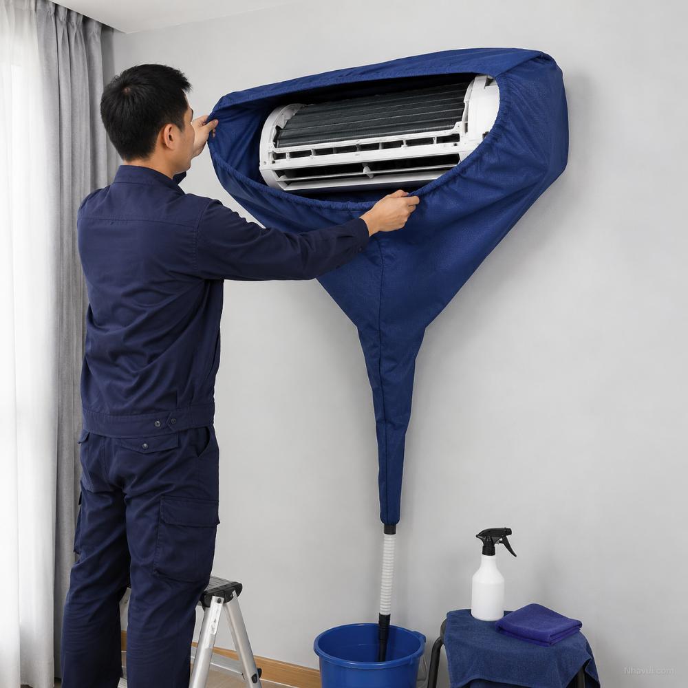 Áo vệ sinh máy lạnh 1.8m đuôi 2.5m