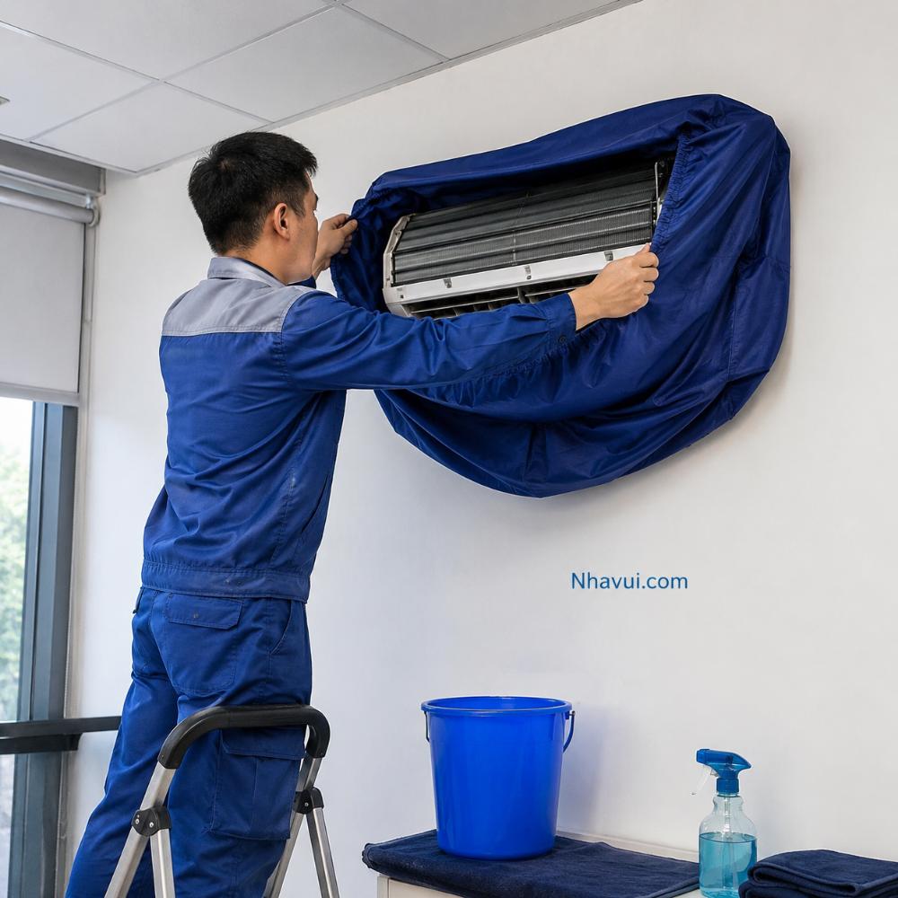 Áo vệ sinh máy lạnh 1.8m không đuôi