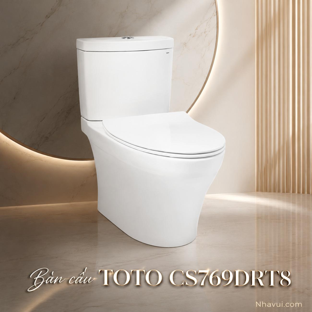 Bàn cầu kết hợp nắp đóng êm TOTO CS769DRT8 TC600VS