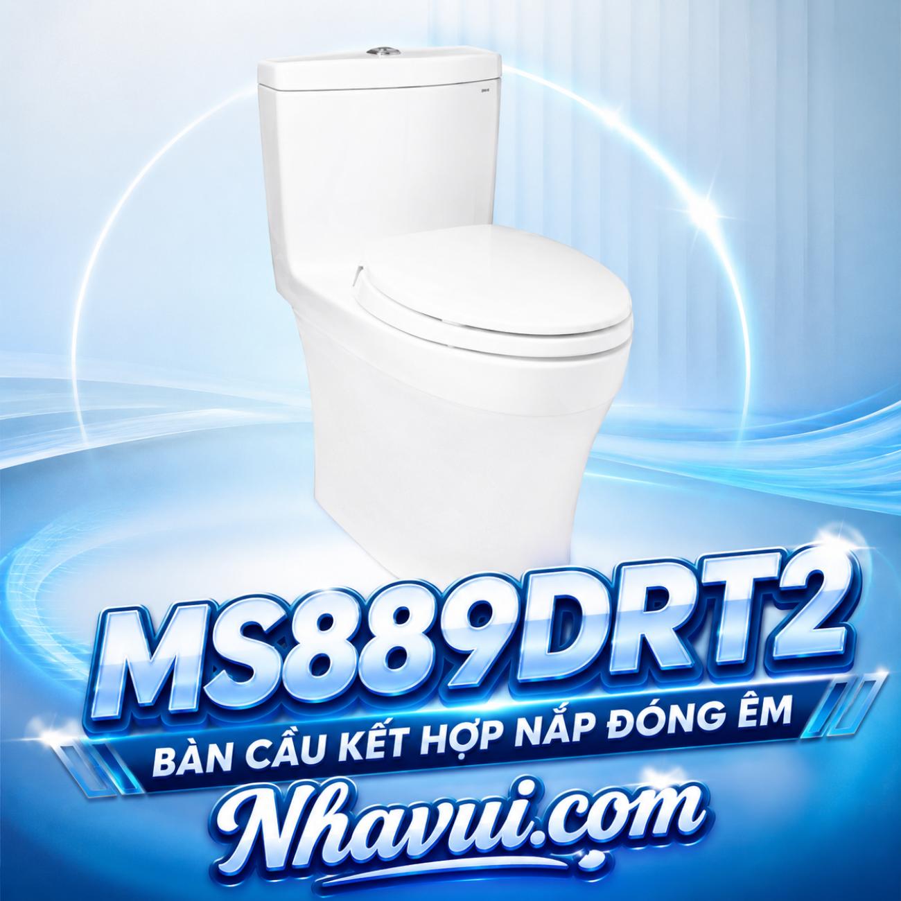 Bàn cầu kết hợp nắp đóng êm TOTO MS889DRT2 TC393VS