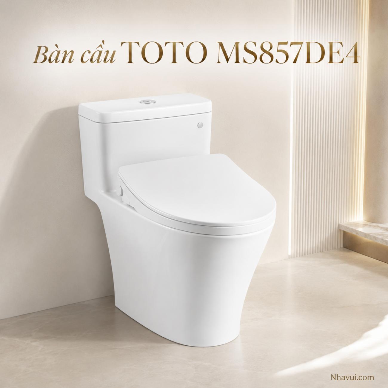 Bàn cầu kết hợp nắp rửa cơ TOTO MS857DE4 ECOWASHER TCW1211A