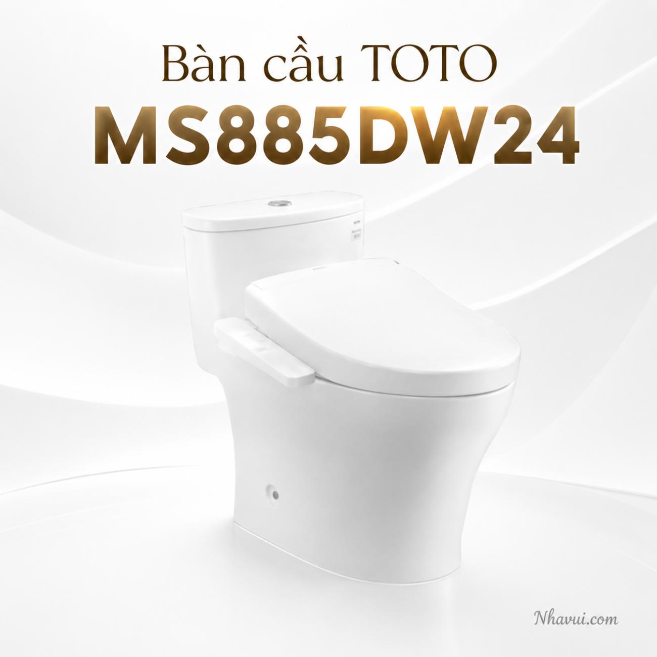 Bàn cầu kết hợp nắp rửa điện tử TOTO MS885DW24 WASHLET dòng S2 TCF33461GAA