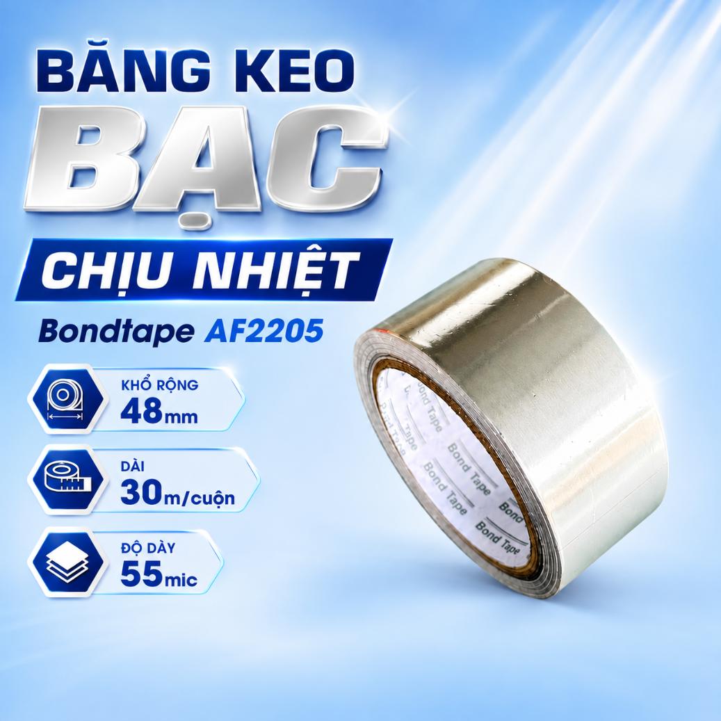 Băng keo bạc chịu nhiệt Bondtape AF2205