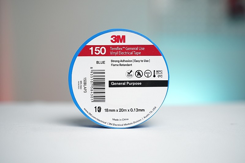 Băng keo điện 3M Temflex 150 màu xanh lam khổ 18 mm