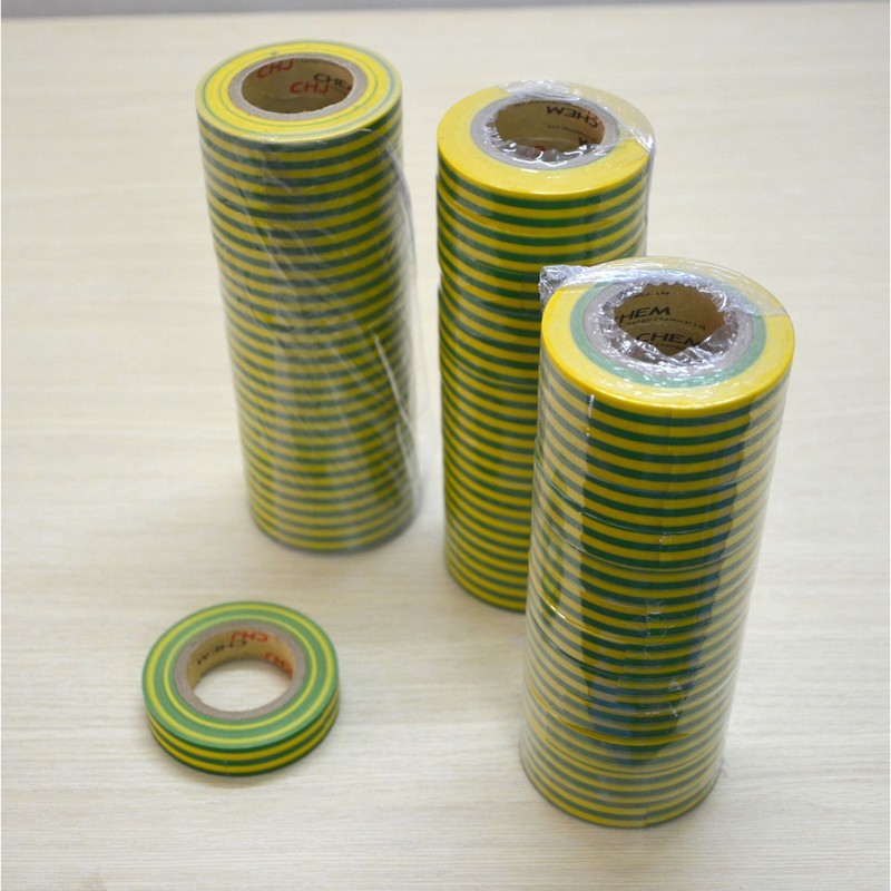Băng keo điện sọc xanh vàng 18mm