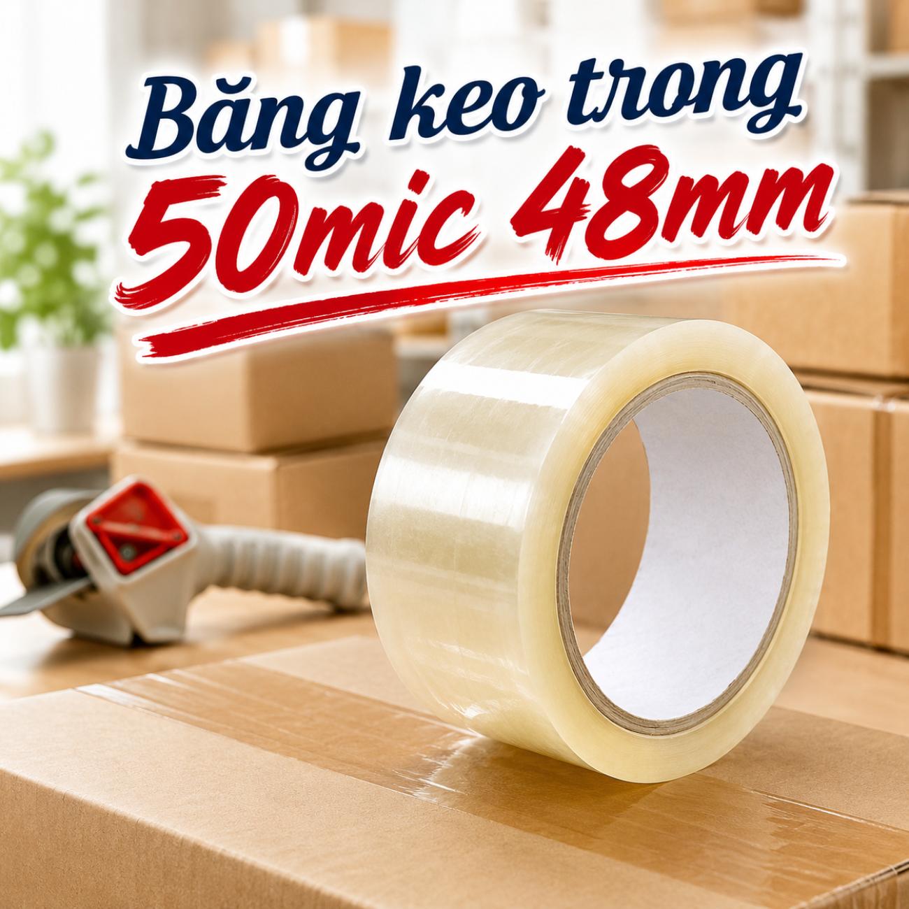 Băng keo trong OEM-13 50 mic 48mm