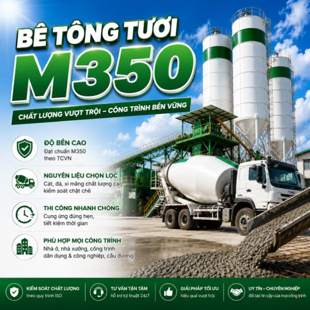 Bê tông tươi M350 Phan Vũ