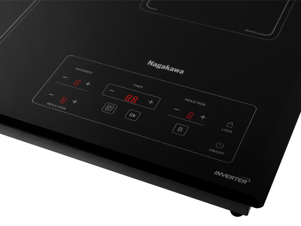 Bếp 3 vùng nấu điện từ hồng ngoại Nagakawa NAG1253M