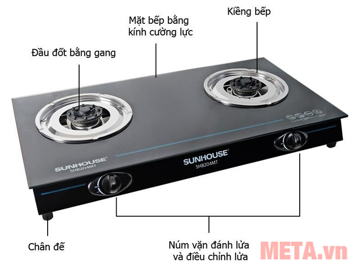 Bếp ga dương Sunhouse SHB204MT