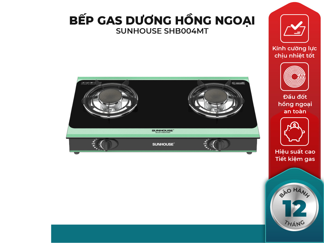 Bếp gas dương hồng ngoại Sunhouse SHB004MT