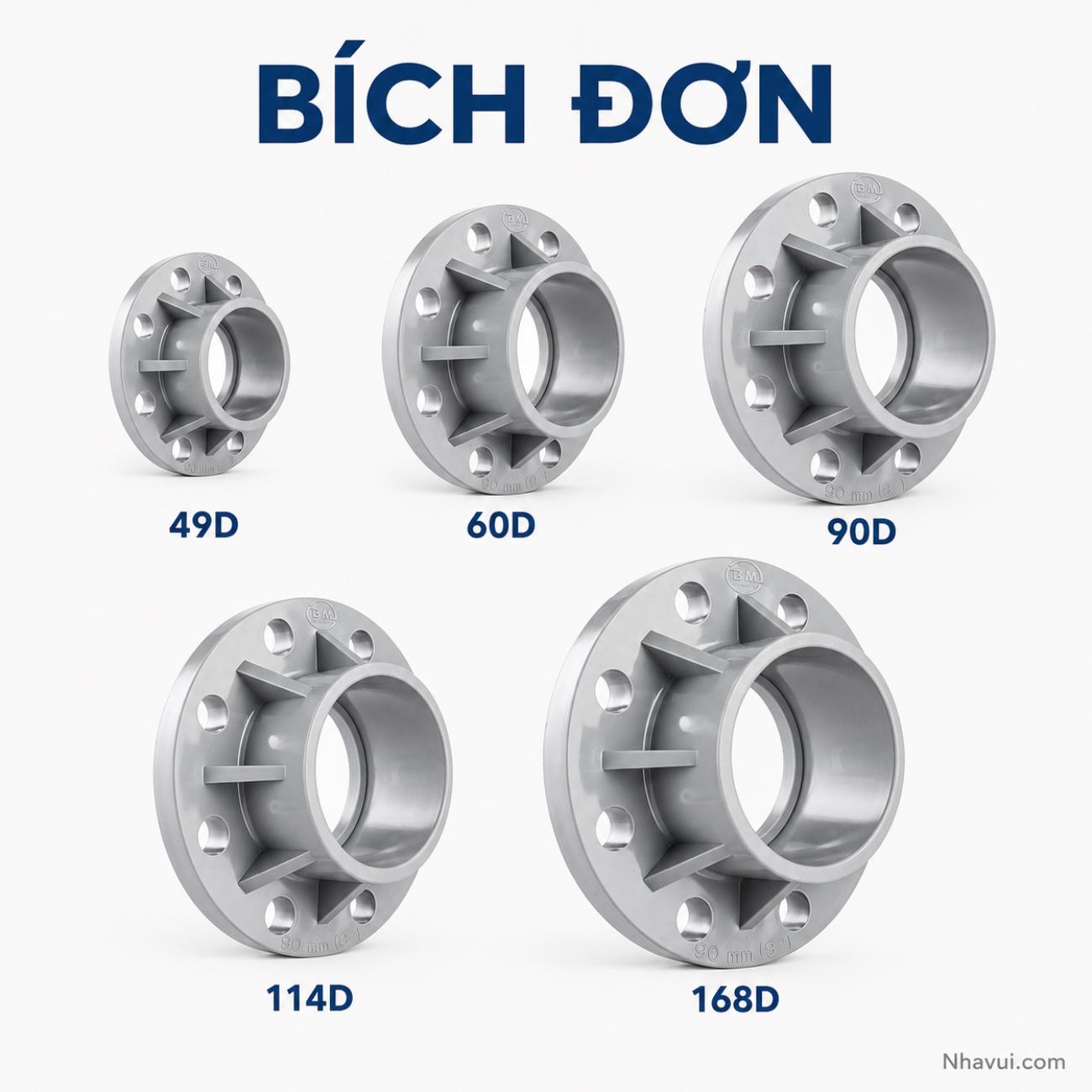 Bích đơn PVC cứng Bình Minh
